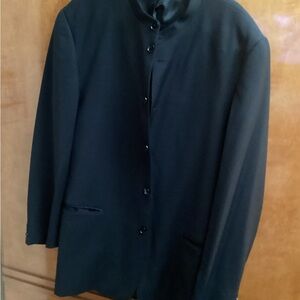 Franco Tassi mens collarless jacket, pure wool, size 46X